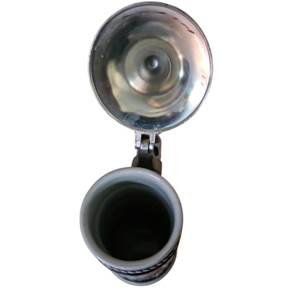 Beer Stein Avon Collectible Ceramic & Pewter Lidded - Picture 10 of 13